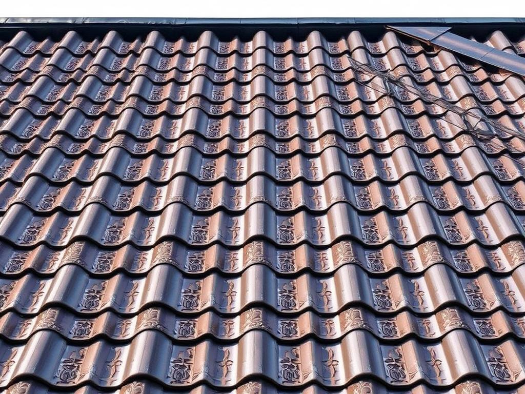 Metal roof tiles фото