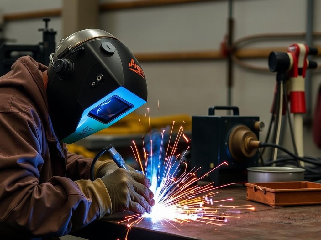 Welding with argonфото