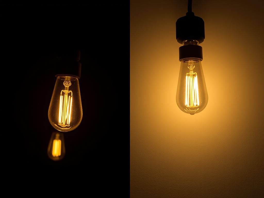 Warm and cold light in LED lampsфото