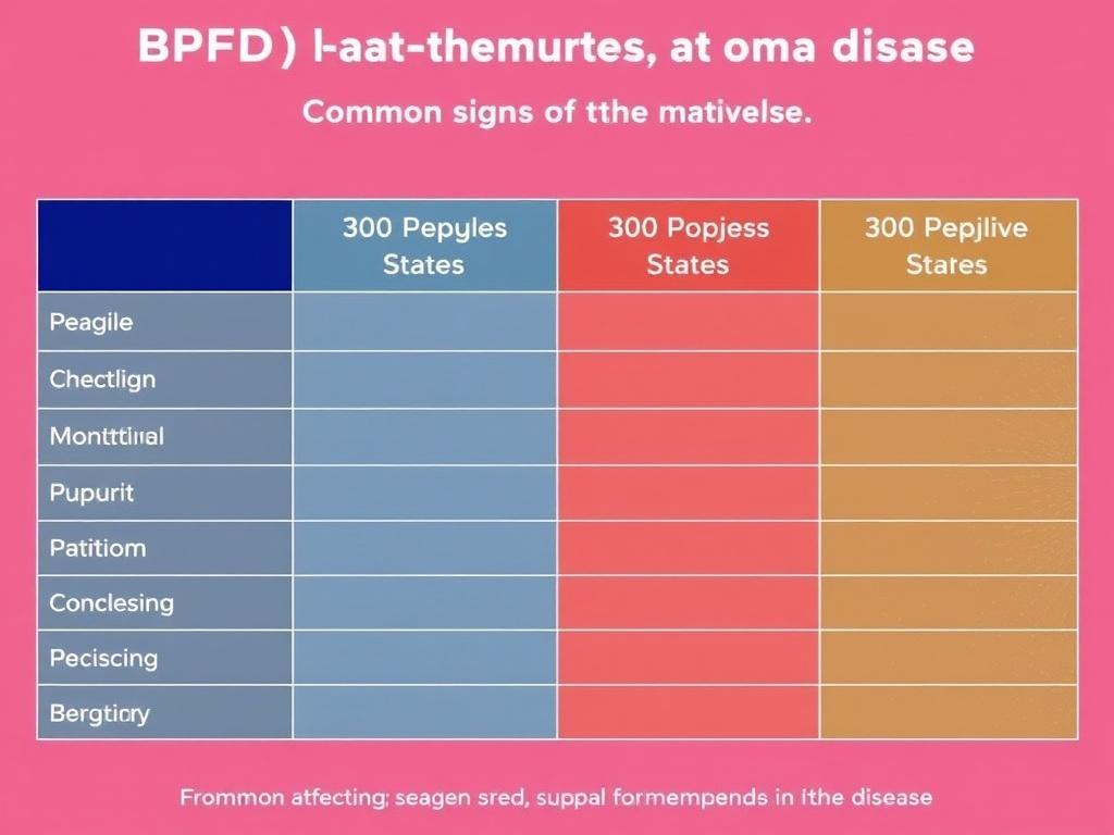     PBFD (Schnabel- und Federkrankheit): Eine unheilbare Viruskrankheit. Tabla comparativa: Signos comunes por etapas de la enfermedad