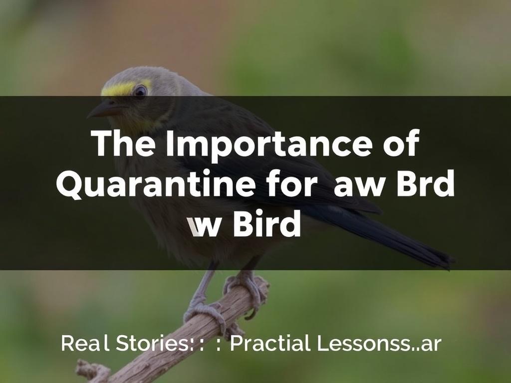 Importance de la Quarantaine pour un Nouvel Oiseau. Historias reales: lecciones prácticas