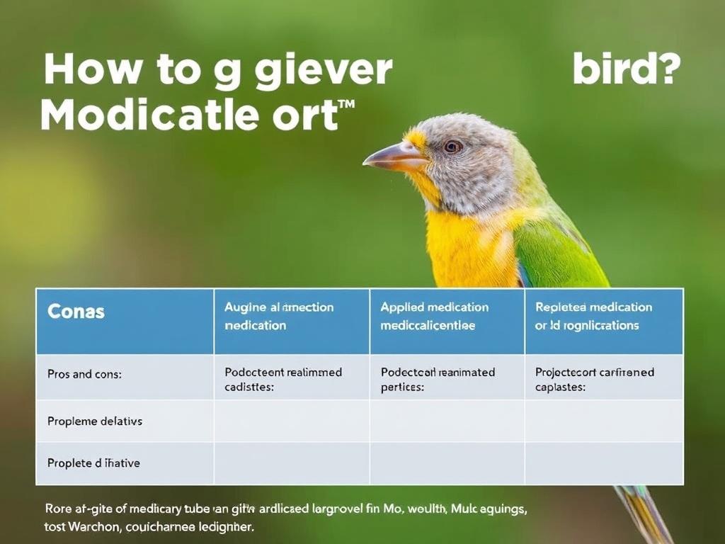     Wie verabreicht man einem Vogel Medikamente?. Tabla de pros y contras por vía de administración